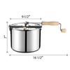 Great Northern Popcorn 6251 Great Northern Popcorn Original Stainless Steel Stove Top 6-1/2 Quart Popcorn Popper 864569QBU